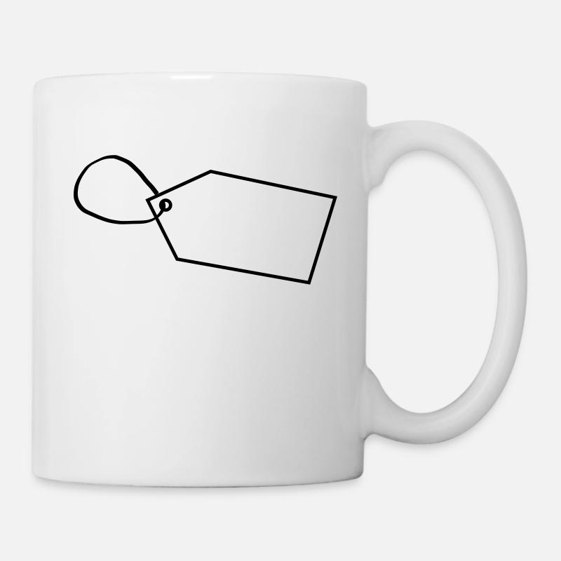 Etikette - Tasse - Weiß