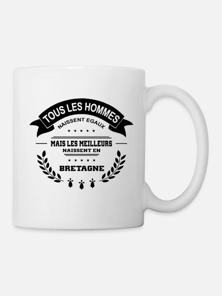 T-shirt breton Bretagne - Mug blanc - blanc