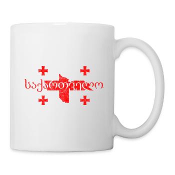 Georgia Map Shape and Flag - Mug - white - Right