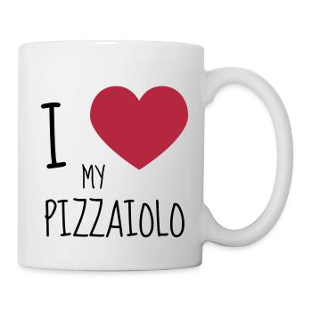 Pizza / pizzaiolo / Italien / Burger - Tasse - Weiß - Rechts