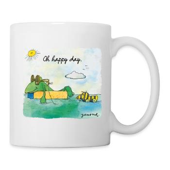 Janosch Guenter Box Frog And Tiger Duck Happy Day - Mug - white - Right