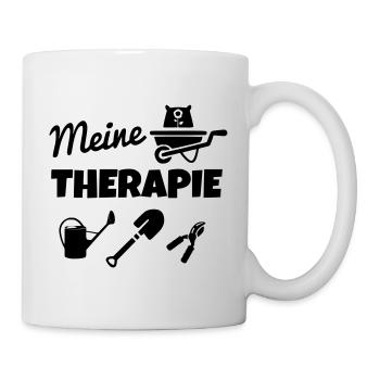 Meine Therapie Gartenarbeit - Tasse - Weiß - Rechts