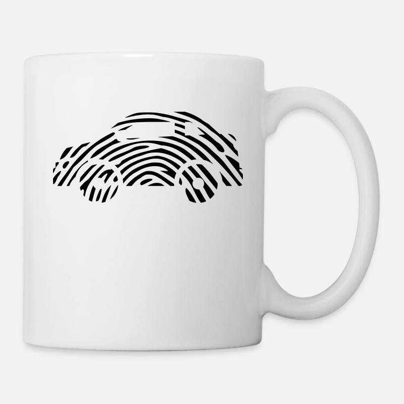 Fingerabdruck DNA DNS Auto Motor fahren Geschenk - Tasse - Weiß