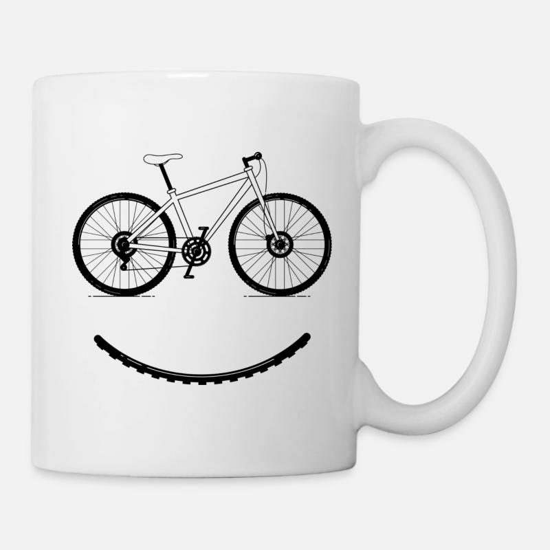 sourire de vélo - Mug blanc - blanc