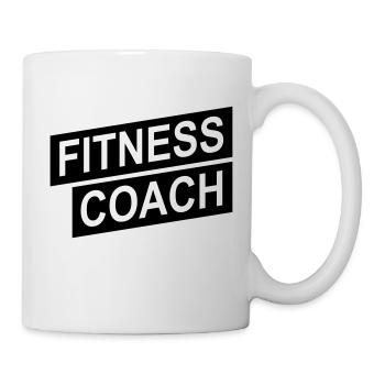 Fitness coach green up - Mug - white - Right