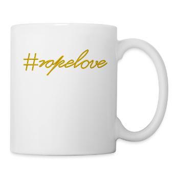 ropelove lettrage corde amour bondage corde hashtag - Mug blanc - blanc - Droite