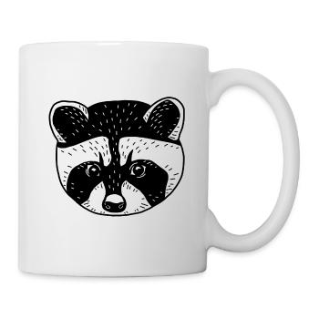 Waschbär - Tasse - Weiß - Rechts
