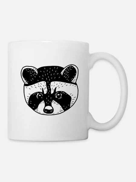 Waschbär - Tasse - Weiß
