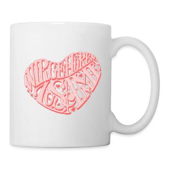 Nous appartenons ensemble, coeur rose - Mug blanc - blanc - Droite