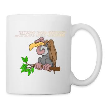 Weiss der Geier - Tasse - Weiß - Rechts
