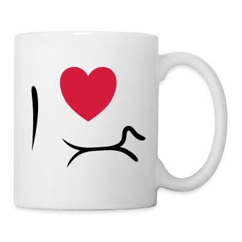 I Love Dachshund - Mug - white - Right