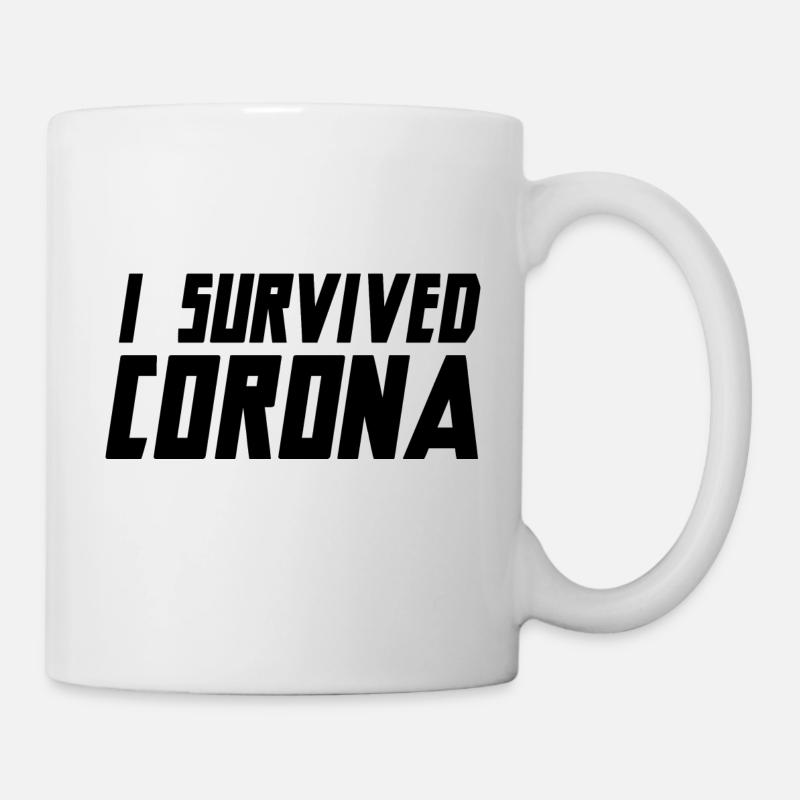 I have survived Corona i survived corona - Mug - white
