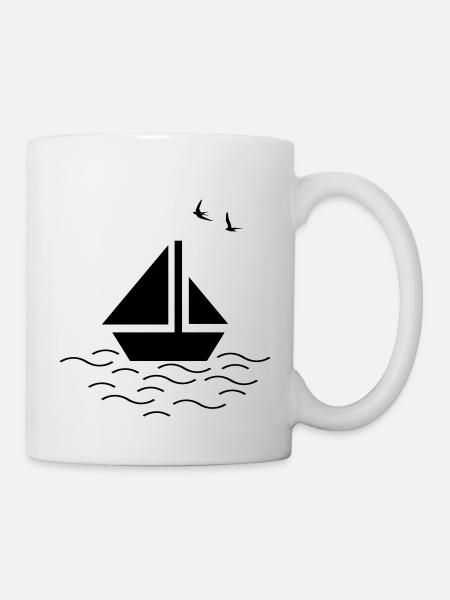 Voilier - Mug blanc - blanc