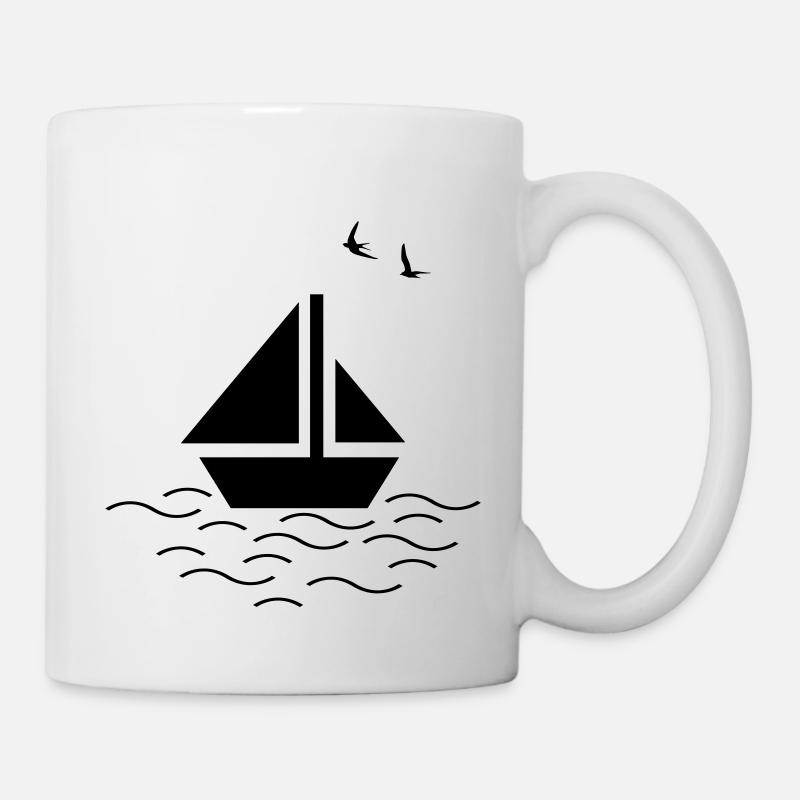Segelboot / Sailboat - Tasse - Weiß
