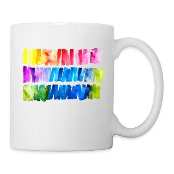 Watercolour Rainbow Flag Banner - Mug - white - Right