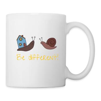 Be different! - Tasse - Weiß - Rechts