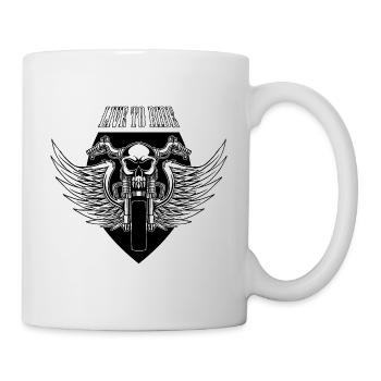 MOTORCYCLE BIKER ROCKER CUSTOM BIKE - Mug - white - Right