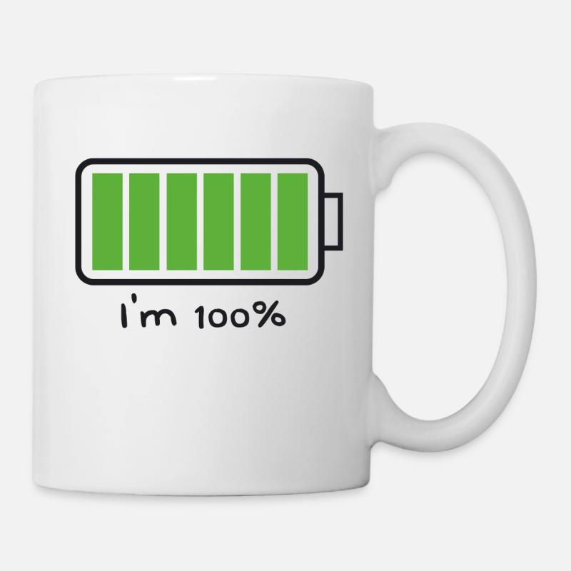 i'm 100 % - Mug blanc - blanc
