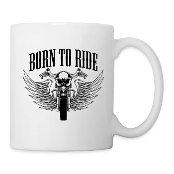 MOTORRAD BIKER ROCKER BORN TO RIDE - Tasse - Weiß - Rechts