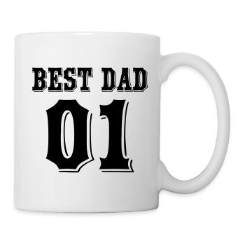 Bester Papa Vater Sohn Partnerlook Best Dad Son 01 - Tasse - Weiß - Rechts