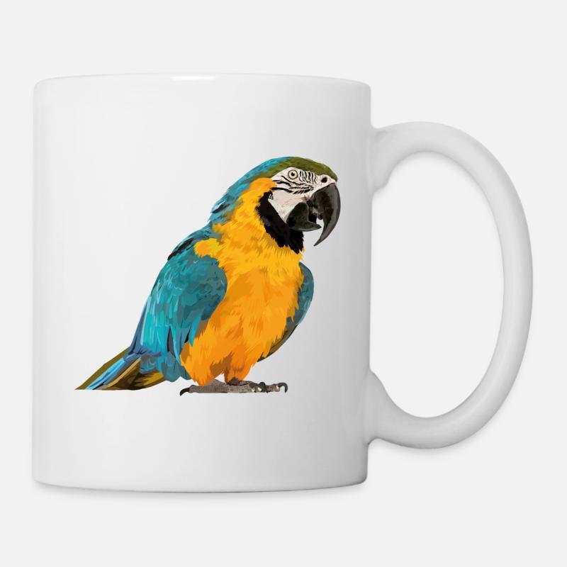 ara bleu et jaune - Mug blanc - blanc