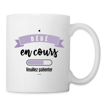 Bebe en cours veuillez patienter - Mug blanc - blanc - Droite