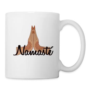 Namaste Henna Buddhist Buddhismus Zen Yoga Chakra - Tasse - Weiß - Rechts