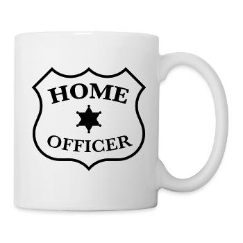 Home Officer Badge (office, job, badge, patch) - Mug - white - Right