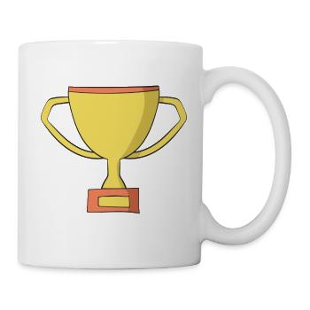 Pokal - Tasse - Weiß - Rechts