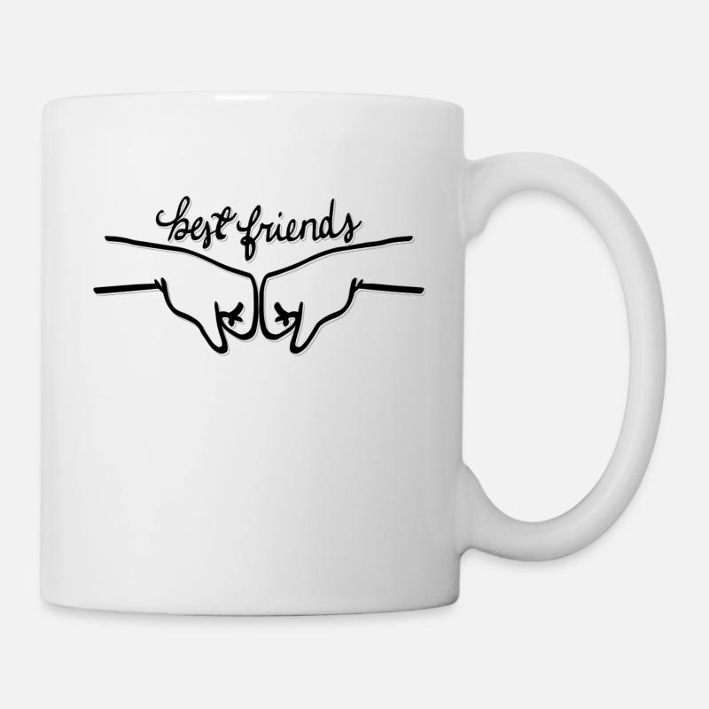 Hände beste Freunde, beste Freunde Grüße Fäuste - Tasse - Weiß