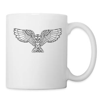 Elegant flying owl - Mug - white - Right