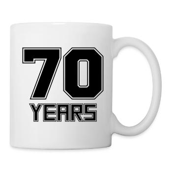70 Jahre - Tasse - Weiß - Rechts
