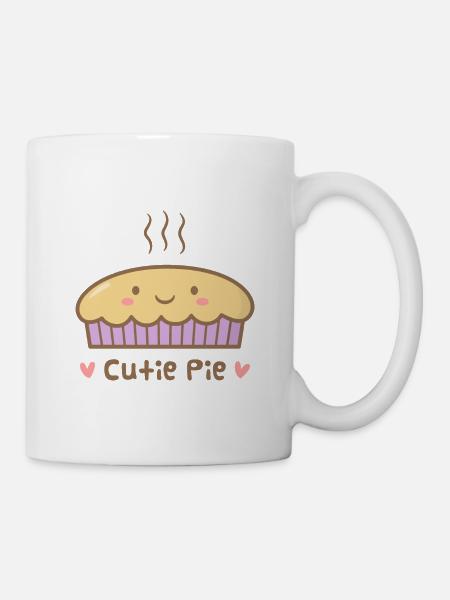 Netter süßer Kuchen - Tasse - Weiß