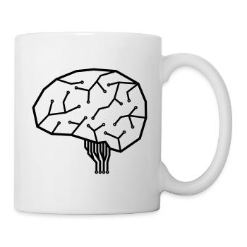 CPU - Gehirn - Tasse - Weiß - Rechts