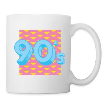 90s Kids 90er Kinder Oldschool - Tasse - Weiß - Rechts