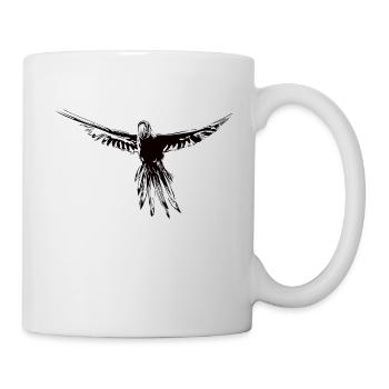 Fliegender Papagei - Tasse - Weiß - Rechts