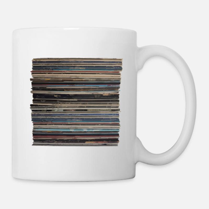 Stack of records - Mug - white