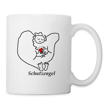 Schutzengel mit Herz - Tasse - Weiß - Rechts