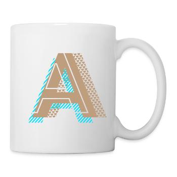 A - hipper Buchstabe - Tasse - Weiß - Rechts