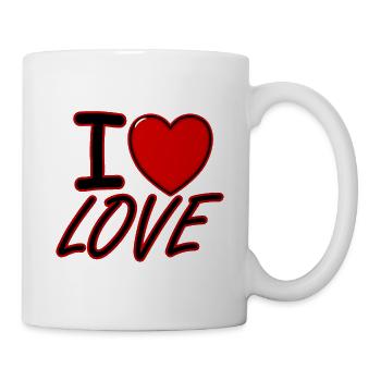 I love LOVE - Mug blanc - blanc - Droite