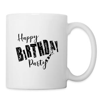 Happy Birthday Party - Tasse - Weiß - Rechts
