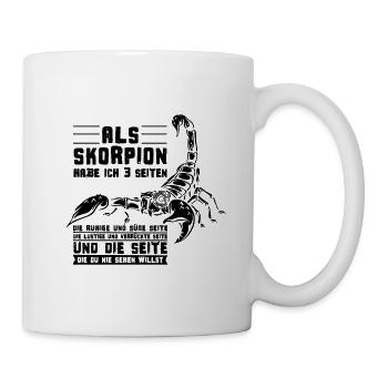 Fier illustration signe du zodiaque Scorpion disant - Mug blanc - blanc - Droite