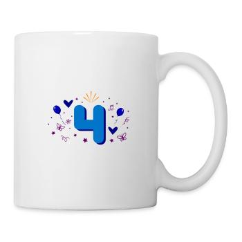 4th birthday boy - Mug - white - Right
