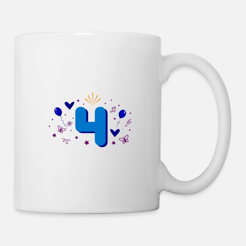4. Geburtstag Junge - Tasse - Weiß