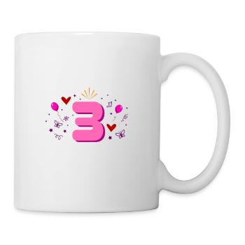 3rd birthday girl - Mug - white - Right