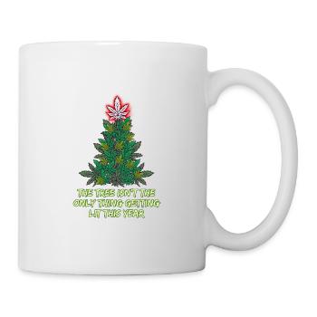 Arbre de Noël Weed Cannabis Marijuana Chanvre - Mug blanc - blanc - Droite