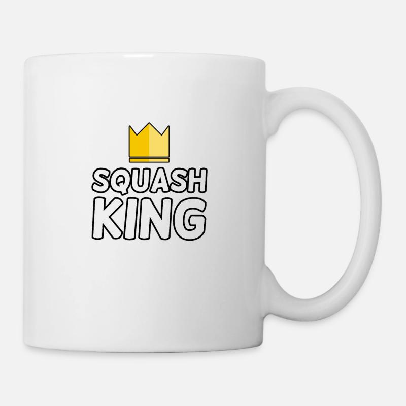 Squash King | Squashen Squash Geschenk für Männer - Tasse - Weiß