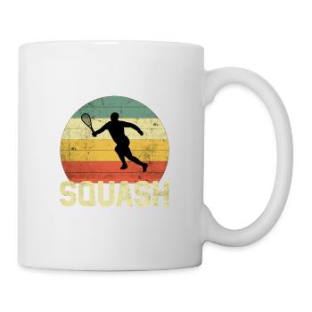Squash silhouette | Squash player squash vintage - Mug - white - Right