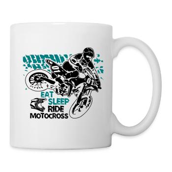 Mangez Sleep Ride Motocross - Mug blanc - blanc - Droite