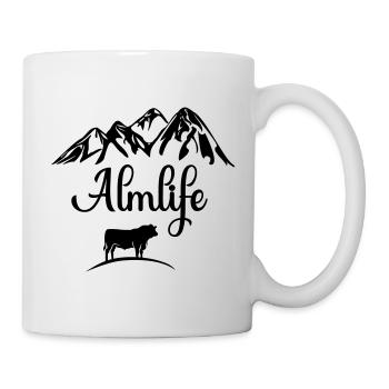Alm Cow Mountains Mountain Tirol Suisse Bavière Alb Allgäu - Mug blanc - blanc - Droite